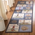 thumbnail image 1 of Safavieh Chelsea Dawson Geometric Wool Runner Rug, Blue, 2'6" x 8', 1 of 11