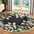thumbnail image 1 of Safavieh Chelsea Deloris Bordered Wool Area Rug, Black/Green, 5'6" x 5'6" Round, 1 of 8