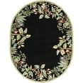 thumbnail image 1 of SAFAVIEH Chelsea Deloris Animal Lovers Wool Area Rug, Black/Green, 7'6" x 9'6" Oval, 1 of 9