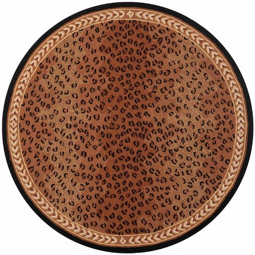 Chelsea Black and Brown Hand-Hooked Wool Area Rug