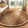 thumbnail image 1 of Safavieh Chelsea Doriane Bordered Wool Area Rug, Black/Brown, 7'6" x 9'6" Oval, 1 of 9