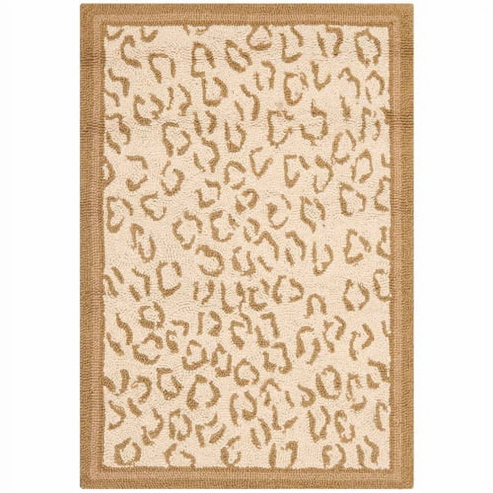 Ivory Floral Hand-Knotted Wool Area Rug
