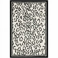 thumbnail image 1 of SAFAVIEH Chelsea Doriane Geometric Borders Wool Area Rug, White/Black, 4'6" x 6'6" Oval, 1 of 2