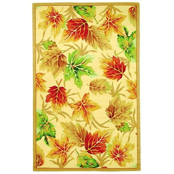 SAFAVIEH Chelsea Doriane Geometric Borders Wool Area Rug, White/Black, 6' x 9'