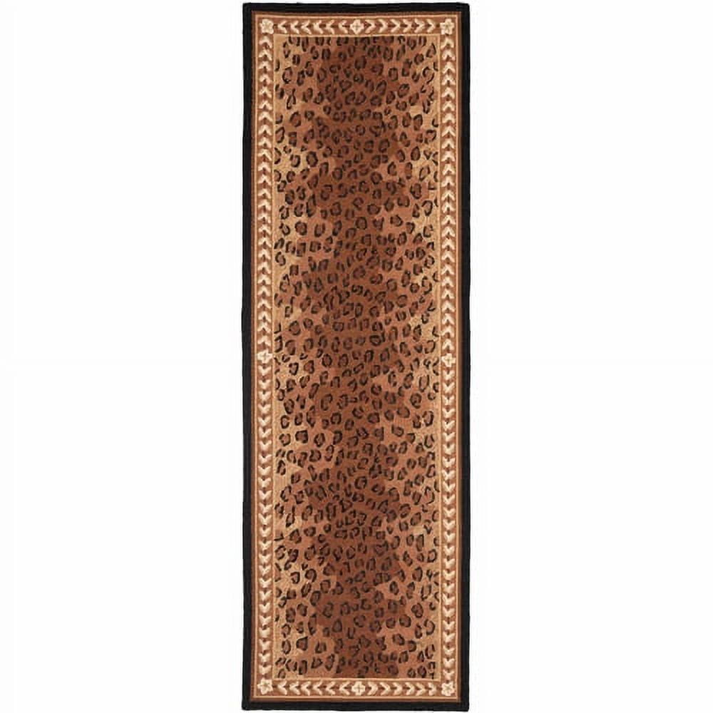 Chelsea HK15 Handmade Runner Rug - 2'6"x16' - Black/Brown - Safavieh