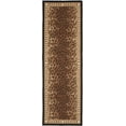 thumbnail image 1 of SAFAVIEH Chelsea Doriane Geometric Borders Wool Runner Rug, Black/Brown, 2'6" x 22', 1 of 9