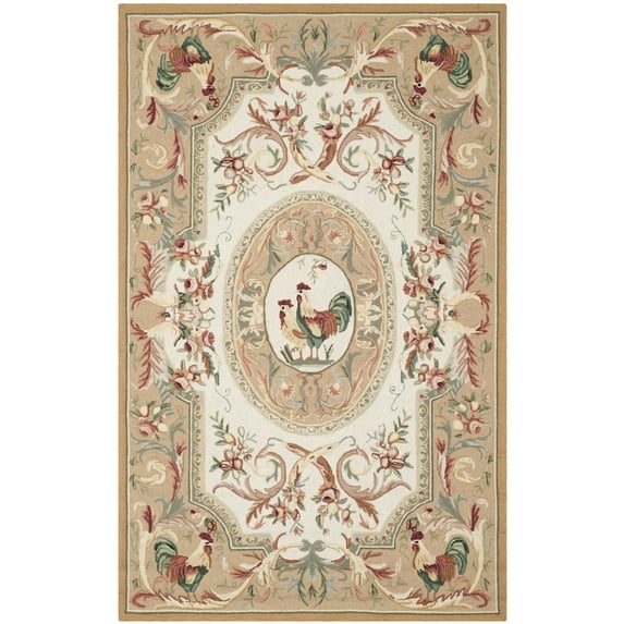 SAFAVIEH Chelsea Elinor Animal Wool Area Rug, Taupe, 5'3" x 8'3"
