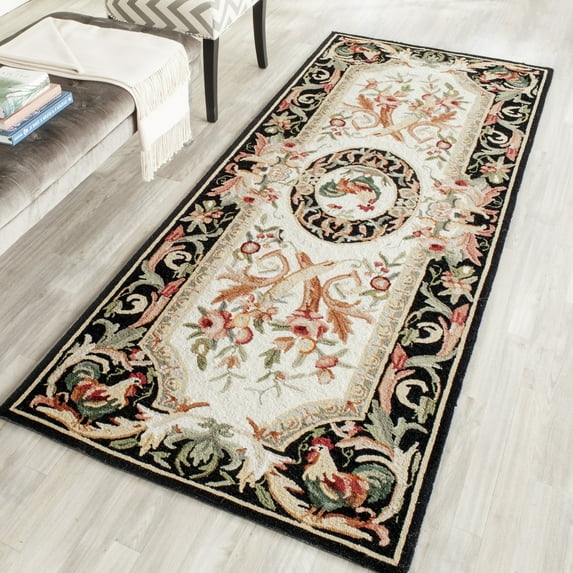 Safavieh Chelsea Elinor Animal Wool Runner Rug, Ivory/Black, 2'6" x 8'
