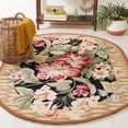 thumbnail image 1 of Safavieh Chelsea Elton Bordered Wool Area Rug, Black/Brown, 7'6" x 9'6" Oval, 1 of 11
