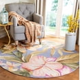 thumbnail image 1 of Safavieh Chelsea Ema Floral Area Rug, Blue, 4' x 4' Round, 1 of 8