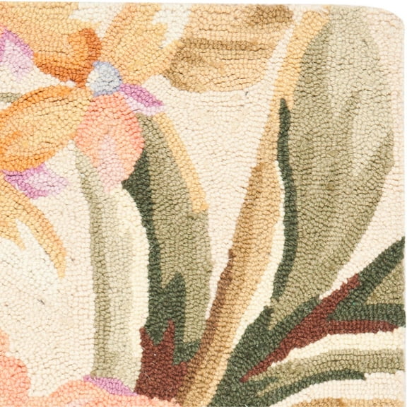 SAFAVIEH Chelsea Ema Floral Wool Area Rug, Ivory, 1'8" x 2'6"