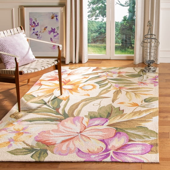 Safavieh Chelsea Ema Floral Area Rug, Ivory, 6' x 9'