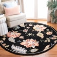 thumbnail image 1 of Safavieh Chelsea Emmet Bordered Wool Area Rug, Black, 4' x 4' Round, 1 of 11