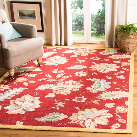 Safavieh Chelsea Emmet Bordered Wool Area Rug, Red, 2'9" x 4'9"