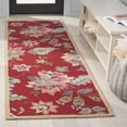 thumbnail image 1 of Safavieh Chelsea Emmet Bordered Wool Runner Rug, Red, 2'6" x 12', 1 of 9