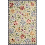 SAFAVIEH Chelsea Endika Floral Wool Area Rug, Ivory, 1'8" x 2'6"