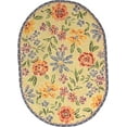 thumbnail image 1 of SAFAVIEH Chelsea Endika Floral Wool Area Rug, Ivory, 4'6" x 6'6" Oval, 1 of 6