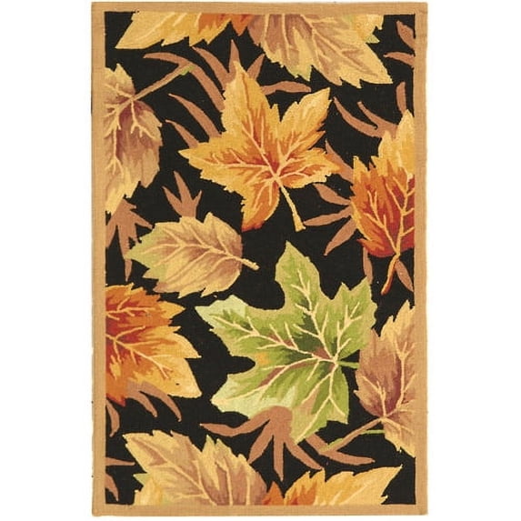 SAFAVIEH Chelsea Enric Floral Wool Area Rug, Black, 2'9" x 4'9"