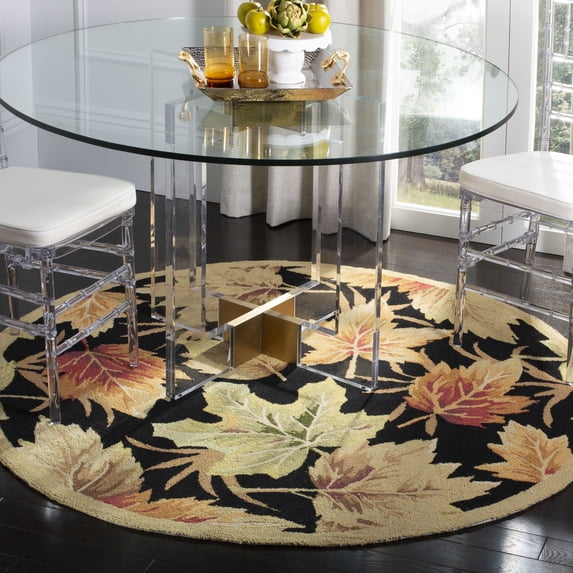 Safavieh Chelsea Enric Floral Area Rug, Black, 3' x 3' Round