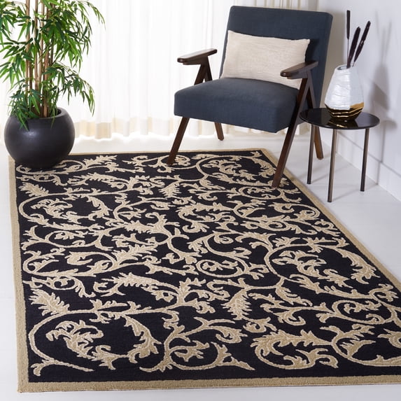Safavieh Chelsea Flanagan Bordered Wool Area Rug, Black, 2'9" x 4'9"