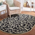 thumbnail image 1 of Safavieh Chelsea Flanagan Bordered Wool Area Rug, Black, 7'6" x 9'6" Oval, 1 of 11