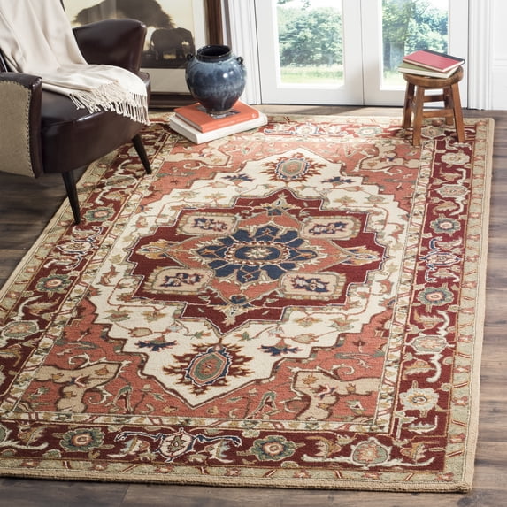 Safavieh Chelsea Flowers Floral Area Rug, Red/Ivory, 6' x 9'