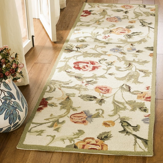 Safavieh Chelsea Georgiana Bordered Wool Runner Rug, Ivory, 2'6" x 14'