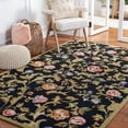 thumbnail image 1 of Safavieh Chelsea Georgiana Bordered Wool Area Rug, Black, 1'8" x 2'6", 1 of 12