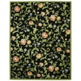 thumbnail image 1 of SAFAVIEH Chelsea Georgiana Floral Wool Area Rug, Black, 3'9" x 5'9", 1 of 7
