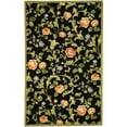 thumbnail image 1 of SAFAVIEH Chelsea Georgiana Floral Wool Area Rug, Black, 5'6" x 5'6" Round, 1 of 8
