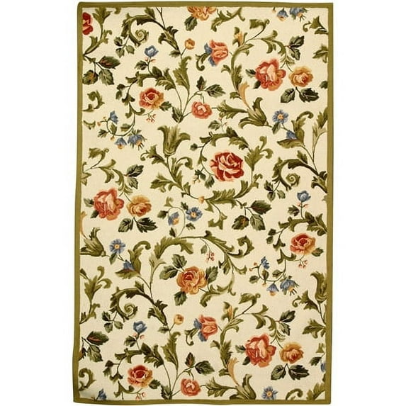 Safavieh Chelsea Georgiana Bordered Wool Area Rug, Ivory, 5'3" x 8'3"