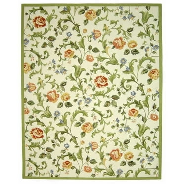 SAFAVIEH Chelsea Georgiana Floral Wool Runner Rug, Ivory, 2'6" x 6'