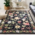 thumbnail image 1 of Safavieh Chelsea Gisselle Bordered Wool Area Rug, Black, 5' x 5' Square, 1 of 12