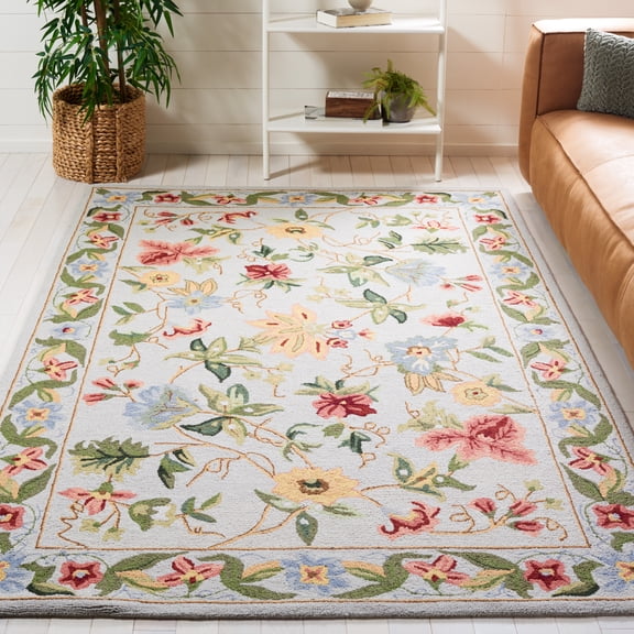 Safavieh Chelsea Gisselle Bordered Wool Area Rug, Gray, 10' x 14'