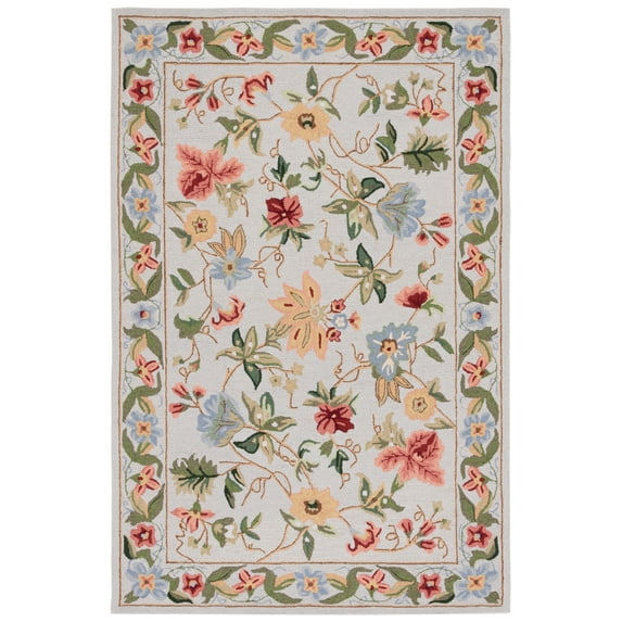 Safavieh Chelsea Gisselle Bordered Wool Area Rug, Gray, 9' x 12'