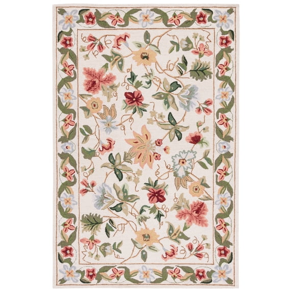 Safavieh Chelsea Gisselle Bordered Wool Area Rug, Ivory, 11' x 15'