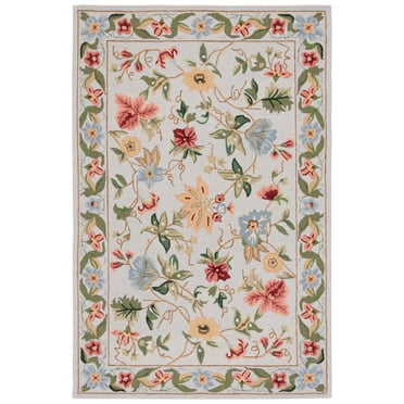 SAFAVIEH Chelsea Gisselle Floral Wool Area Rug, Black, 2'6" x 4'