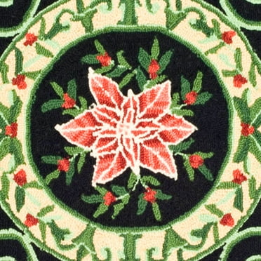 SAFAVIEH Chelsea Gwendolyn Floral Wool Area Rug, Green/Beige, 2'9" x 4'9"