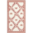 thumbnail image 1 of SAFAVIEH Chelsea Lara Bordered Wool Area Rug, Ivory/Rose, 1'8" x 2'6", 1 of 9