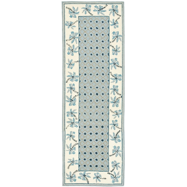 SAFAVIEH Chelsea HK724A Hand-hooked Blue / Ivory Rug