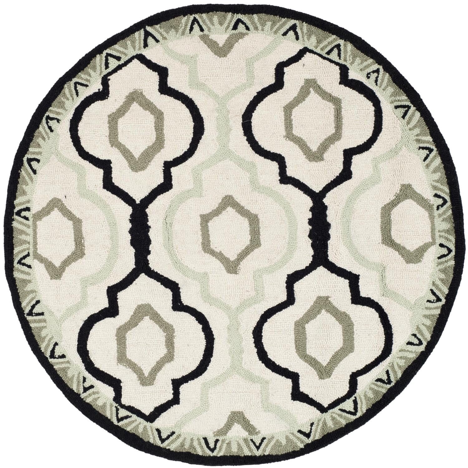 SAFAVIEH Chelsea HK740A Hand-hooked Ivory / Black Rug - Walmart.com