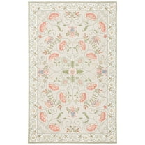 SAFAVIEH Chelsea Harlan Floral Wool Runner Rug, Beige/Green, 2'6" x 12'