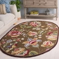 thumbnail image 1 of Safavieh Chelsea Hayleigh Bordered Wool Area Rug, Brown, 4'6" x 6'6" Oval, 1 of 12