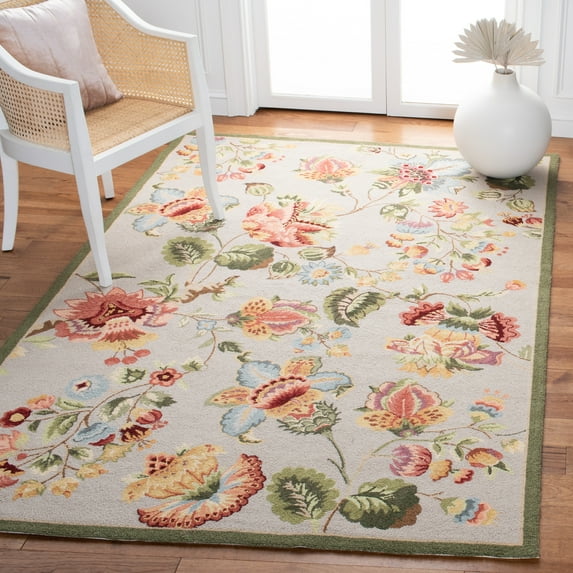 Safavieh Chelsea Hayleigh Bordered Wool Area Rug, Sage, 2'6" x 4'