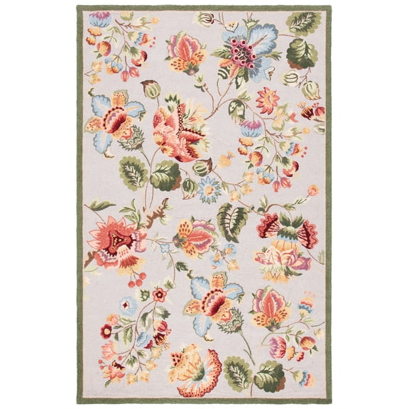 Safavieh Chelsea Hayleigh Bordered Wool Area Rug, Sage, 8' x 10'