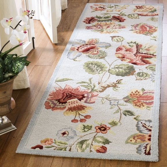 Safavieh Chelsea Hayleigh Bordered Wool Runner Rug, Light Blue, 2'6" x 10'