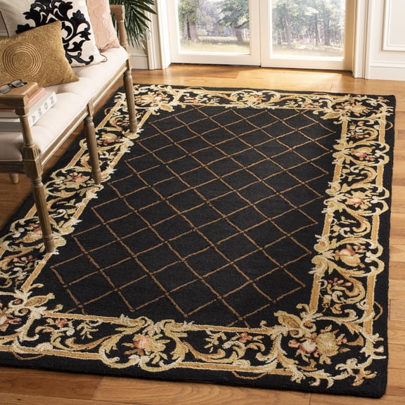 Safavieh Chelsea Henderson Bordered Wool Area Rug, Black, 3'9" x 5'9"