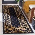 thumbnail image 1 of Safavieh Chelsea Henderson Bordered Wool Runner Rug, Black, 2'6" x 8', 1 of 11