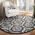 thumbnail image 1 of Safavieh Chelsea Hollie Geometric Area Rug, Black/Ivory, 8' x 8' Round, 1 of 8
