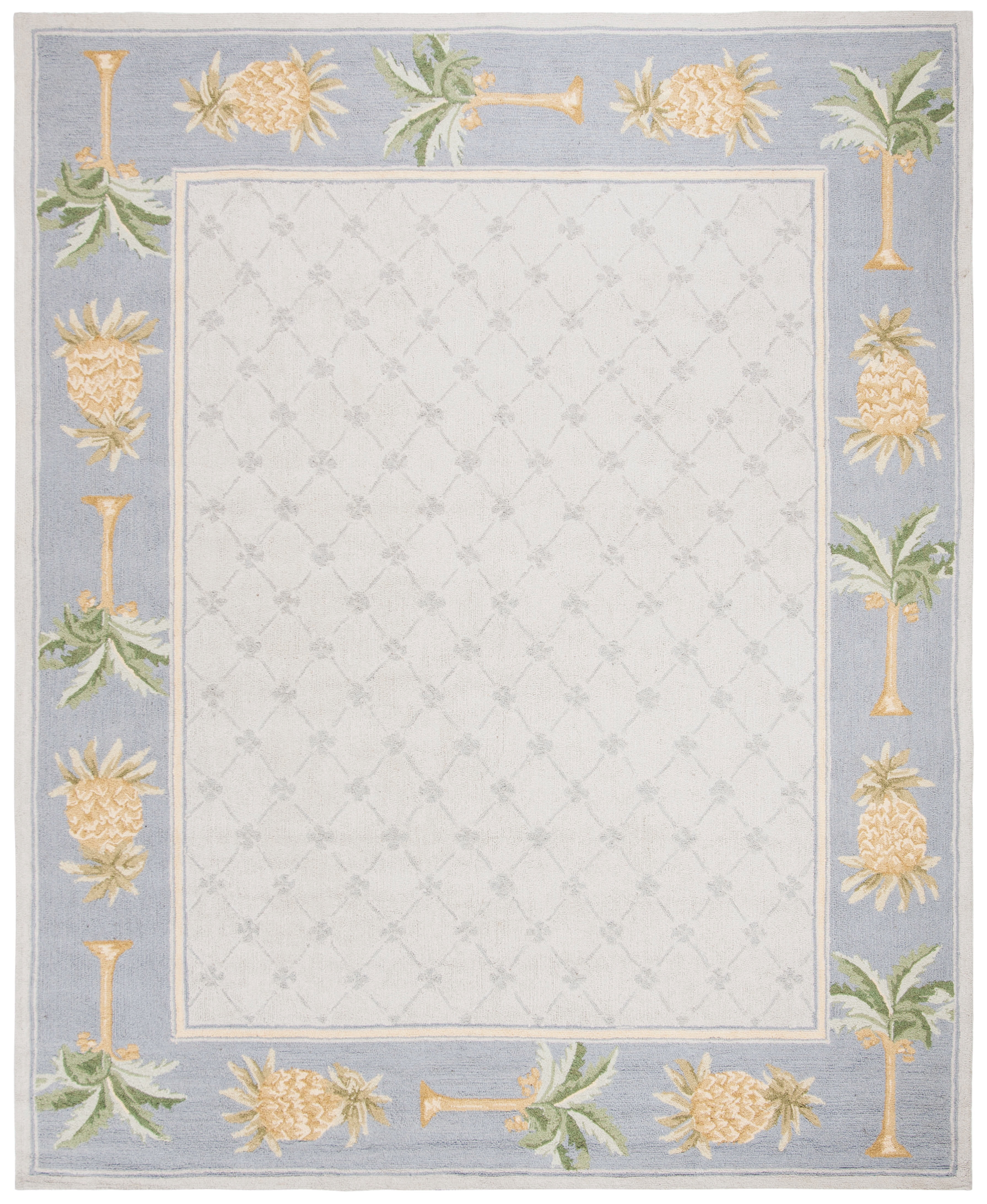 Pineapple Rug Wool SAFAVIEH Chelsea Imani Palm Tree Pineapple Lovers Wool Area Rug, Light ...